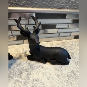 Holiday Matte Black Deer- Sitting Deer Only